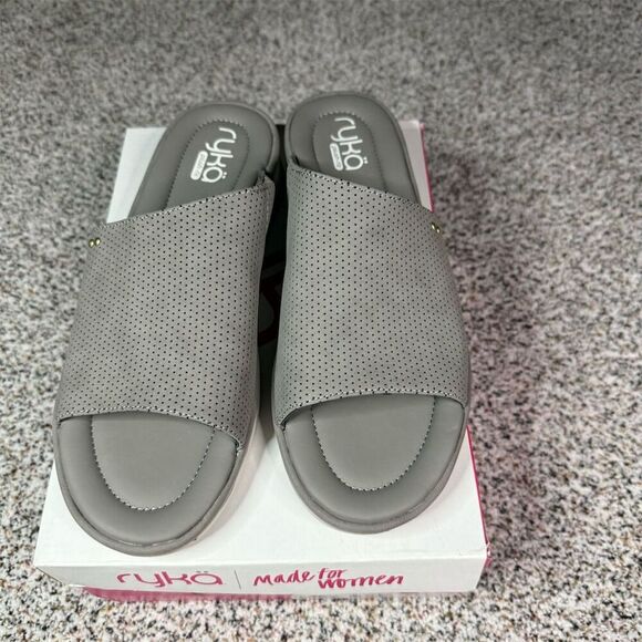 Ryka Women's Slide Sandals Charcoal Gray Size 11M Casual Slip On - Picture 1 of 5